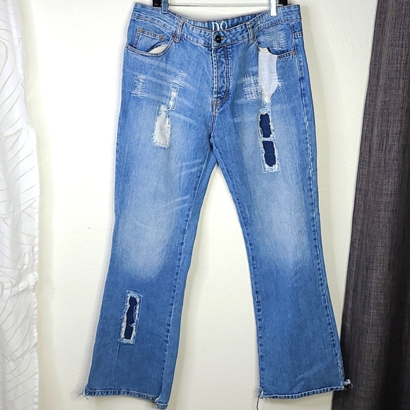 do Other - Men's Denim Jeans Bootcut Distressed Pants Size 38 Lightwash Fashion Casual